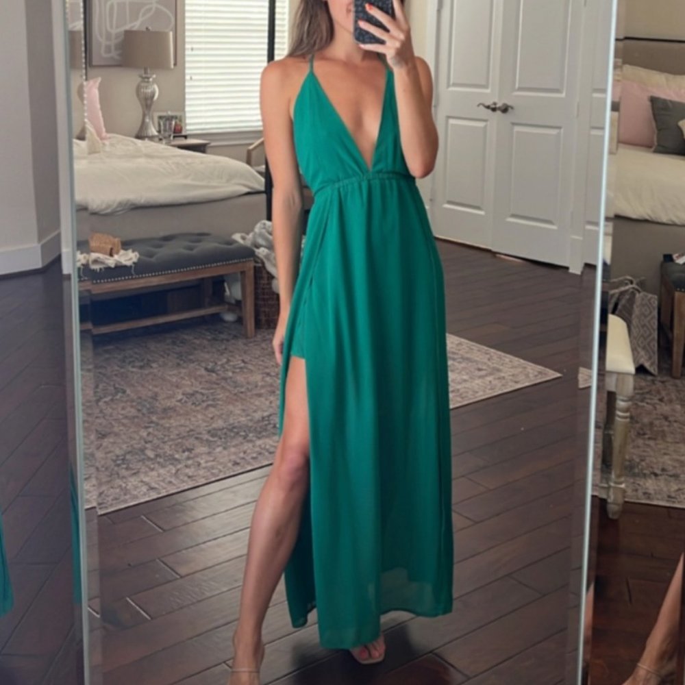 Aigeman Green Wedding Guess Dress, Size XS